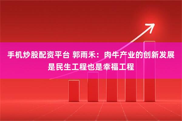 手机炒股配资平台 郭雨禾：肉牛产业的创新发展是民生工程也是幸福工程